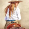 Blonde Cowgirl 5D Diamond Painting