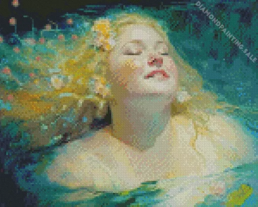 Blonde Fat Girl Art 5D Diamond Painting