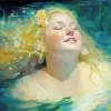 Blonde Fat Girl Art 5D Diamond Painting