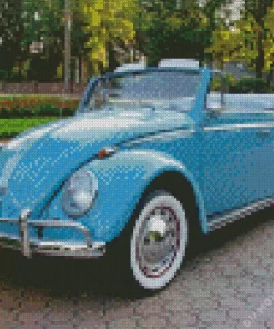 Blue Beetle Convertible 5D Diamond Painting