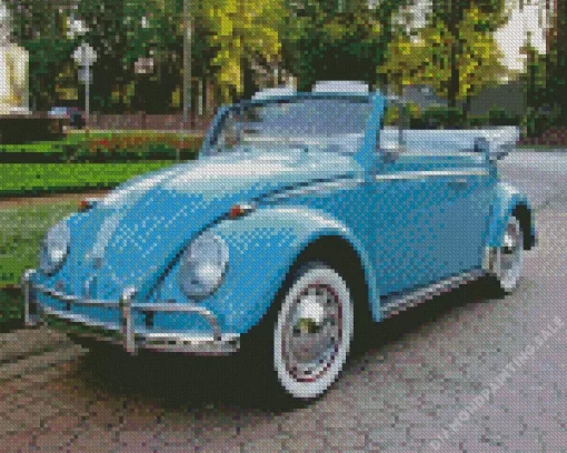 Blue Beetle Convertible 5D Diamond Painting