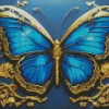 Blue Monarch butterfly 5D Diamond Painting