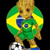 Brazil Groot Soccer 5D Diamond Painting