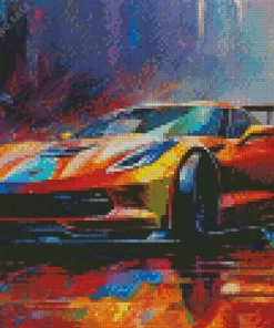 Colorful Fast Car 5D Diamond Painting