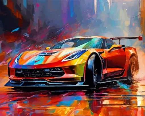 Colorful Fast Car 5D Diamond Painting