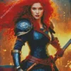 Cool Female Warrior Art 5D Diamond Painting