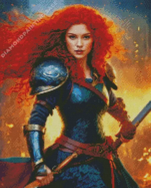 Cool Female Warrior Art 5D Diamond Painting