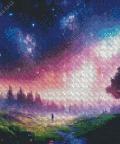 Cool Galaxy Landscape 5D Diamond Painting