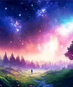 Cool Galaxy Landscape 5D Diamond Painting