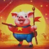 Cute Excited Pig 5D Diamond Painting