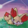 Cute Fennekin Pokemon 5D Diamond Painting