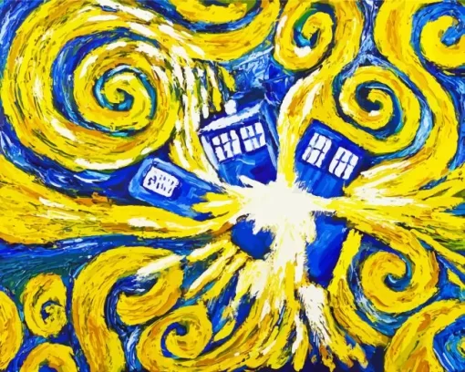 Exploding Tardis 5D Diamond Painting