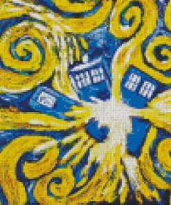 Exploding Tardis 5D Diamond Painting