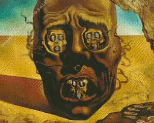 Face Of War Salvador Dali 5D Diamond Painting