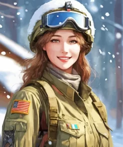 Female Winter Soldier 5D Diamond Painting