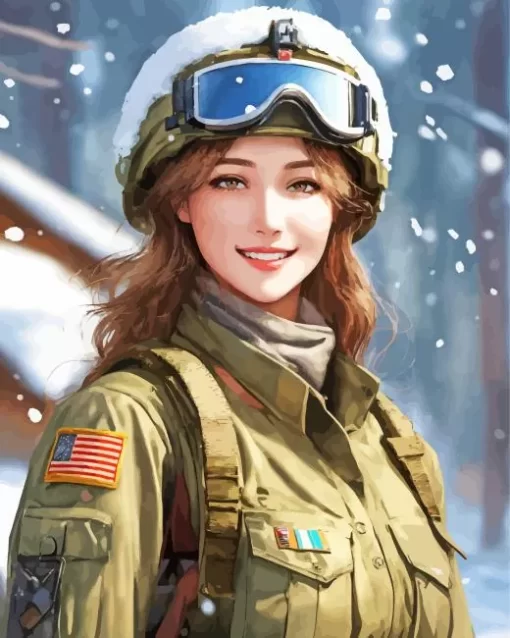 Female Winter Soldier 5D Diamond Painting