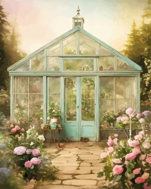 Floral Greenhouse 5D Diamond Painting