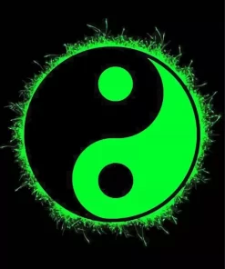 Green Yin Yang Art 5D Diamond Painting