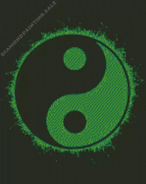 Green Yin Yang Art 5D Diamond Painting