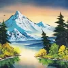 Grey Mountain Bob Ross 5D Diamond Painting