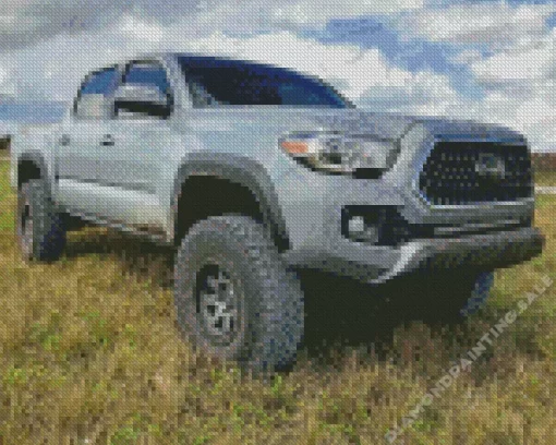 Grey Tacoma Car 5D Diamond Painting