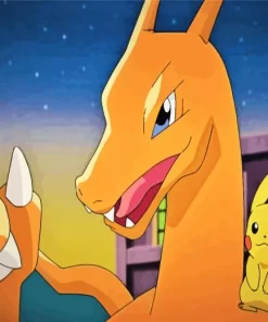 Pikachu And Charizard 5D Diamond Painting