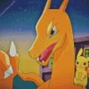 Pikachu And Charizard 5D Diamond Painting