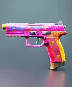 Pink Gun 5D Diamond Painting