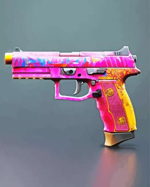 Pink Gun 5D Diamond Painting