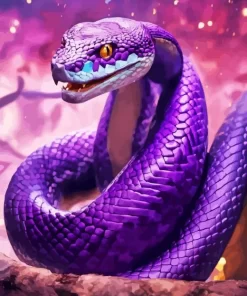 Purple Pit Viper 5D Diamond Painting