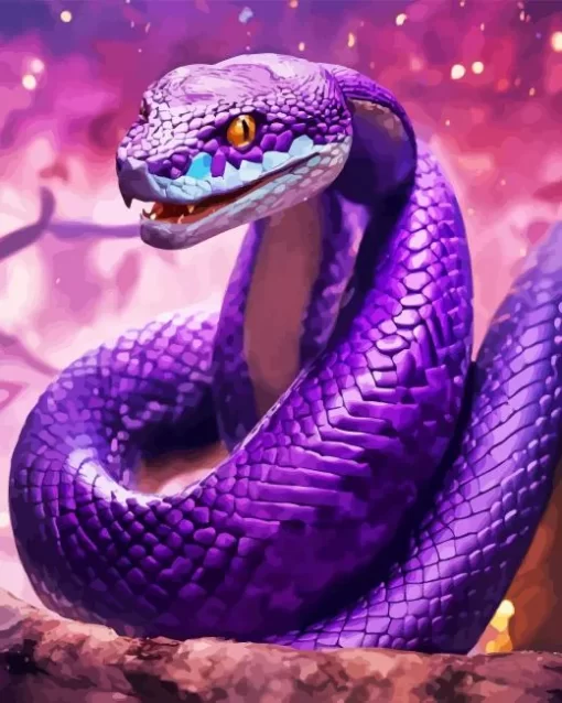 Purple Pit Viper 5D Diamond Painting