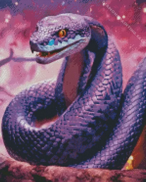 Purple Pit Viper 5D Diamond Painting