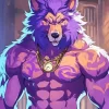 Purple Wolfman 5D Diamond Painting