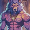 Purple Wolfman 5D Diamond Painting