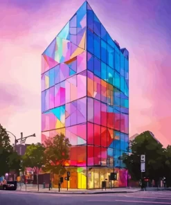 Rainbow House Building 5D Diamond Painting