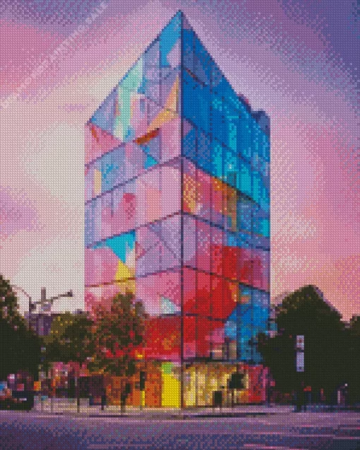 Rainbow House Building 5D Diamond Painting