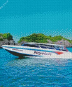 Speed Boat 5D Diamond Painting