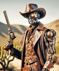 Steampunk Cowboy 5D Diamond Painting