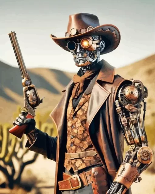 Steampunk Cowboy 5D Diamond Painting