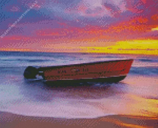 Sunset Boat 5D Diamond Painting