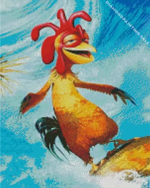 Surfing Chicken 5D Diamond Painting