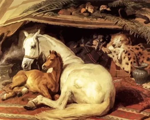 The Arab Tent By Edwin Landseer 5D Diamond Painting