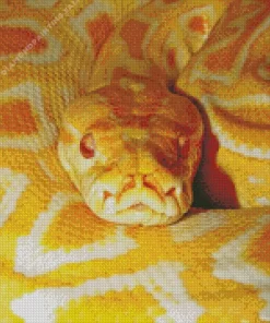 Yellow Python Snake 5D Diamond Painting