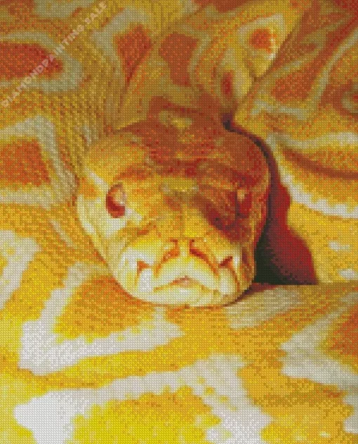 Yellow Python Snake 5D Diamond Painting