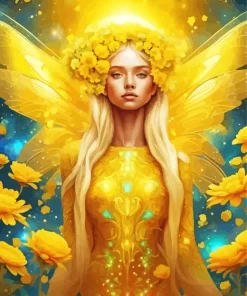 Golden Blond Fairy 5D Diamond Painting