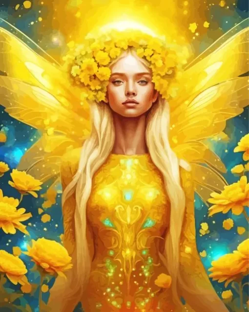 Golden Blond Fairy 5D Diamond Painting