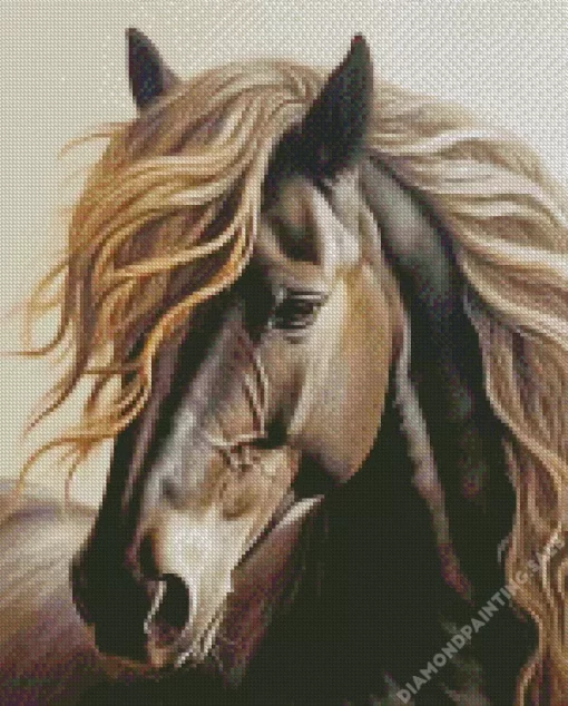 Grey Horse With Blond Hair 5D Diamond Painting