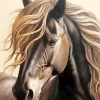 Grey Horse With Blond Hair 5D Diamond Painting