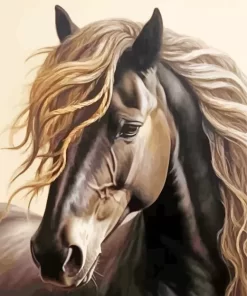 Grey Horse With Blond Hair 5D Diamond Painting