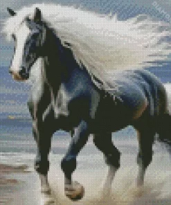 Horse With Blond Hair 5D Diamond Painting